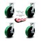 Service Caster 10 Inch Heavy Duty Green Poly on Cast Iron Caster Brakes 2 Swivel Locks, 4PK SCC-KP92S1030-PUR-GB-SLB-BSL-2-SLB-2 - alternate 6